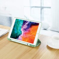 IPad 10.2 2019 7th Pencil Holder Slim Smart TPU Soft Case Green thumbnail
