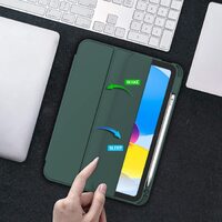 iPad 10th Case 10.9 Inch 2022 with Pencil Holder, Smart iPad Case with Soft TPU Auto Wake Sleep Dark Green thumbnail