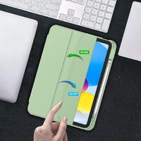 iPad 10th Case 10.9 Inch 2022 with Pencil Holder, Smart iPad Case with Soft TPU Auto Wake Sleep Green thumbnail