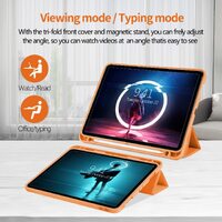 iPad Pro 11 Inch 2020 Soft Tpu Smart Premium Case Auto Sleep Wake Stand Cover Pencil holder Orange thumbnail