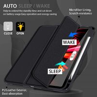 iPad Pro 11 Inch 2020-2022 Soft Tpu Smart Premium Case Auto Sleep Wake Stand Clear Cover Pencil holder Black thumbnail