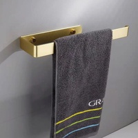 Gold Kitchen Bathroom Paper Holder Towel Holder Self Adhesive or Screw Mount 31cm thumbnail