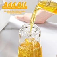 600ml 2 in 1 Glass Oil Sprayer Dispenser Kitchen Sprayz Cooking Baking Oil Bottle BBQ Spray Green thumbnail