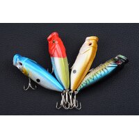 4X 8cm Popper Poppers Fishing Lure Lures Surface Tackle Fresh Saltwater thumbnail