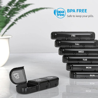 Weekly Pill Organizer 3 Times a Day Pill Box Daily Pill Case Vitamin, Medicine Case Grey thumbnail