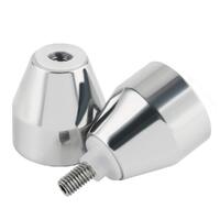 Shower Glass Door Knob Bathroom Round Back-to-Back Handle Pull 304 Brushed Nickel thumbnail