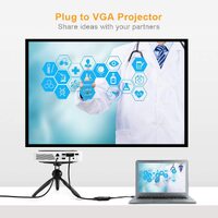USB-C Type C USB 3.1 Male to VGA Female Monitor Projector Adapter Cable Macbook thumbnail