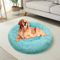 Pet Dog Bedding Warm Plush Round Comfortable Nest Comfy Sleeping kennel Green Large 90cm thumbnail