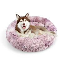 Pawfriends Dog Cat Pet Calming Bed Warm Soft Plush Round Nest Comfy Sleeping Cave MEL 120cm thumbnail