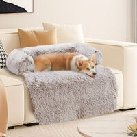 Pet Sofa Bed Dog Calming Sofa Cover Protector Cushion Plush Mat L thumbnail