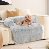 Kids Pet Sofa Bed Dog Cat Calming Waterproof Sofa Cover Protector Slipcovers L thumbnail