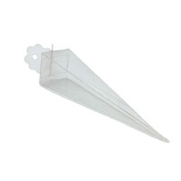 10 Pack of Clear Pyramid Triangle Shaped Small Clear Gift Box - Bomboniere Jewelry Gift Party Favor Model Candy Chocolate Soap Box thumbnail