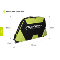 NOOYAH Bike BLUE Travel Case Bike Bag Shell EVA Tough material MTB Mountain Bike Road Bike TT 700c Gravel Bike Ebike 29er etc - BK007S thumbnail
