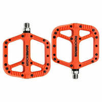 Extra Large MTB Flat Pedal Orange Nylon Composite 208g Stud Pin Grips ORANGE Rockbros thumbnail