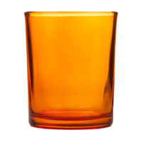 20 Pack Orange Glass Votive Tealight Candle Holders House Party Cenrepiece Xmas Wedding Decor Glass Candlestick Party Decorations Bridal Baby Shower E thumbnail