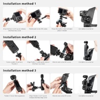 STARTRC OSMO Pocket 3 360° Rotation Backpack Clip Mount Shoulder Strap Accessories for DJI Pocket 3/OSMO Pockt/Action Cameras, Black thumbnail