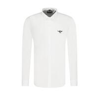 Aeronautica Militare White Cotton Shirt with Eagle Logo and Button Closure L Men thumbnail