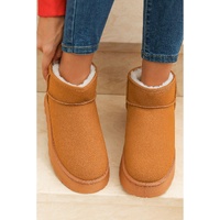 Chestnut Faux Fur Lined Suede Ankle Snow Boots - 37 EU thumbnail