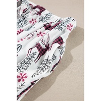 White Christmas Printed Shirt and Pants Pajama Set - XL thumbnail