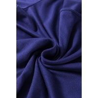 Blue Solid Top and Christmas Pants Two Piece Lounge Set - S thumbnail