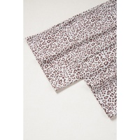 White Leopard Print Long Sleeve and Pants Pajamas Set - S thumbnail
