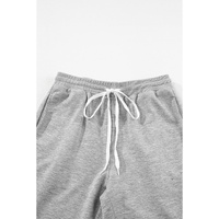 Gray Drawstring Hoodie and High Waist Pants Lounge Set - XL thumbnail