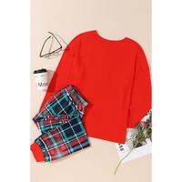 Multicolor ALL IS BRIGHT Graphic Christmas Plaid Pajamas Set - L thumbnail