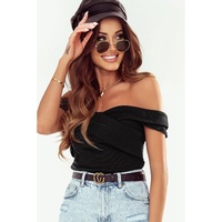 Azura Exchange Criss Cross Off Shoulder Ribbed Top - XL thumbnail