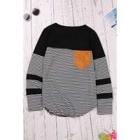 Azura Exchange Pinstripe Patch Pocket Top - M thumbnail