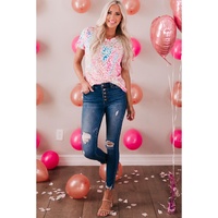 Azura Exchange Leopard V Neck Short Sleeve Top - 2XL thumbnail