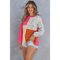 Azura Exchange Patchwork Ribbed Long Sleeve Top - L thumbnail
