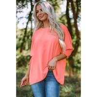 Azura Exchange Shift Top with Smocked Wrist - S thumbnail