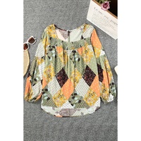 Azura Exchange Mixed Print Blouse - 2XL thumbnail