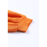 Azura Exchange V Neck Drop Shoulder Waffle Knit Top - S thumbnail