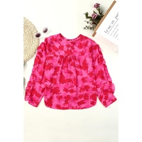 Azura Exchange Ruffled Floral Print Blouse - S thumbnail