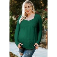 Azura Exchange Lace Crochet V Neck Top - S thumbnail