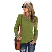 Azura Exchange Lace Hem Sleeve Button Top - XL thumbnail