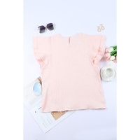 Azura Exchange Tiered Ruffled Short Sleeve Blouse - XL thumbnail