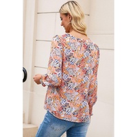 Azura Exchange Floral Puff Sleeve Blouse - XL thumbnail
