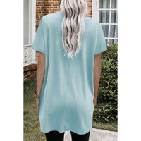 Azura Exchange Side Pockets Short Sleeve Tunic Top - L thumbnail