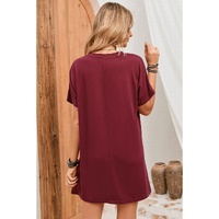 Azura Exchange Short Sleeve Tunic Top with Side Pockets - S thumbnail