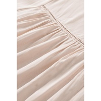 Azura Exchange Loose V Neck Top with Ruffled Lace Detail - S thumbnail