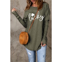Azura Exchange Lucky Clover Graphic Print Tunic Top - M thumbnail