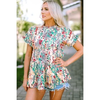 Azura Exchange Ruffle Sleeve Babydoll Top - L thumbnail