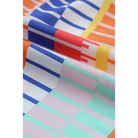 Azura Exchange Striped High Neck Flutter Top - M thumbnail