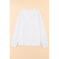 Azura Exchange Relaxed Rib Knit Long Sleeve Henley Top - M thumbnail
