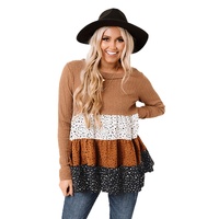 Azura Exchange Ribbed Tiered Ruffled Flowy Top - L thumbnail