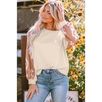Apricot Western Print Patch Long Sleeve Top - L thumbnail