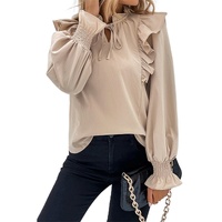 Azura Exchange Ruffled Bubble Sleeve Blouse - S thumbnail