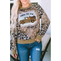 Azura Exchange Leopard Tie Dyed Pumpkin Truck Graphic Top - M thumbnail